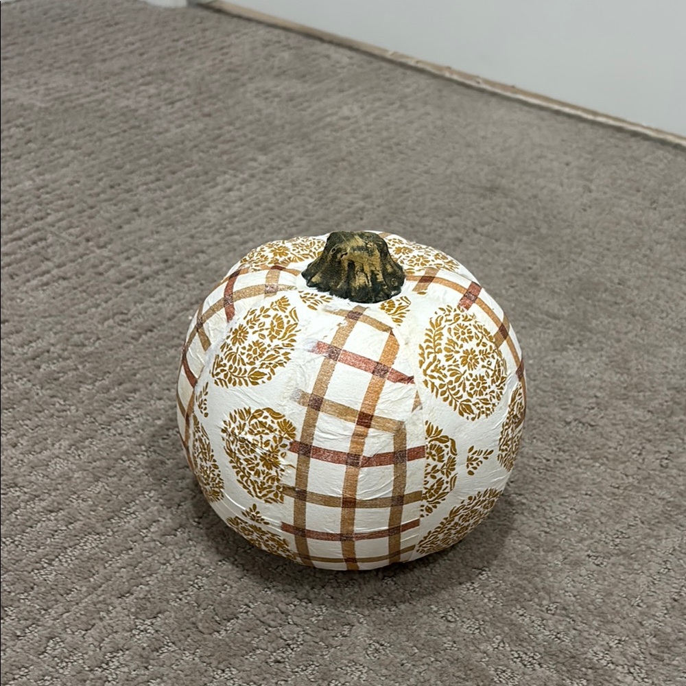Decorative Plaid Pumpkin